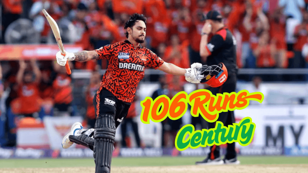Ishan Kishan celebrates his century in IPL 2025, guiding Sunrisers Hyderabad to a massive total against Rajasthan Royals.
